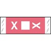 Tabbies Original COL'R'TAB 81950 Alpha Labels, Pink, X, Horizontal/Vertical, Made