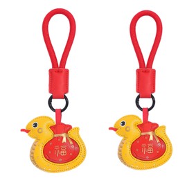 Acewen 2Pcs Year of The Snake Keychains 2025 Lunar New Year Snake Hanging Pendant Ornaments for Chinese New Year Zodiac Blessing Souvenir Bag Backpack Key Car Hanging Decorsation