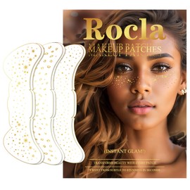 Gold Face Glitter Patches - Glow Up Makeup Speckles - Cute Face Glitter Accessories for Women - Cosmetic Glitter for a Radiant Look,Three Styles can be Freely Matched -6 Pieces