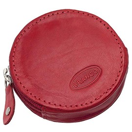 Leather Coin Purse Mini Men's Women's Purse Party Purse Mini Purse 111 Cowhide Diameter 6.5 cm Various Colours Black, Brown, Natural, Blue Royal Blue, Red, Green, red
