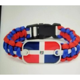 Good Morning Dominican Republic Paracord Handwoven Wrist Bracelet*** Unisex***