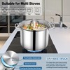 P&P CHEF 16 QT Stock Pot with Lid, Stainless Steel