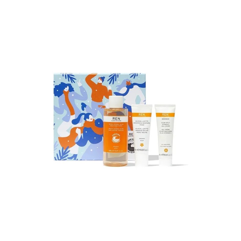 Ren Clean Skincare Tónico, Crema, Mascar Travel Kit 3 Piezas