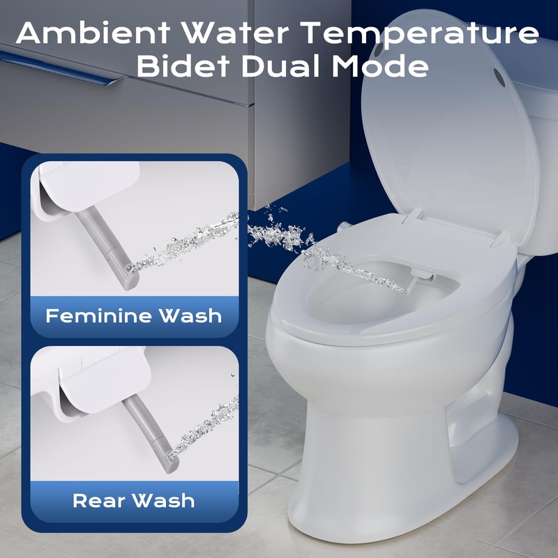 Elongated Heated Toilet Seat with Night Light, Three Temperature Settings