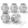TAISHER 2PCS 304 Stainless Steel Union，3/8" NPT Female Cast Pipe