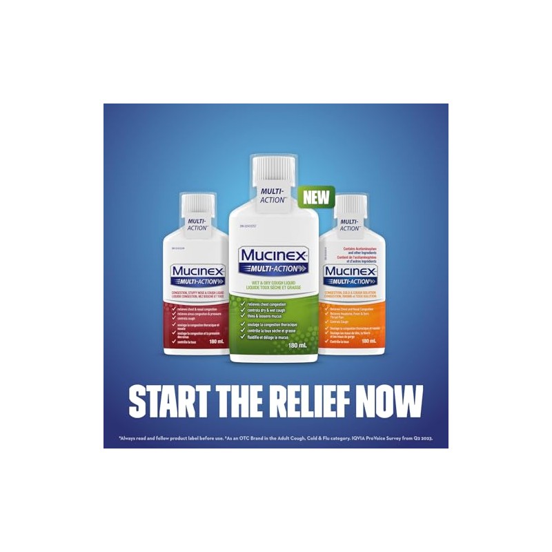 MUCINEX® MULTI-ACTION™ Wet & Dry Cough, Liquid, 180 mL