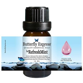 Le RefreshMint Essential Oil Blend 10ml - 100% Pure - by Butterfly Express