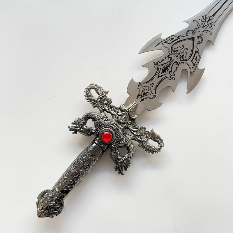 ShangYaSM 680 Silver wall Mounted Fantasy Decorative Sword with Display