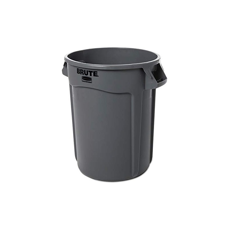 Rubbermaid 2632 Brute Trash Can, Commercial-Grade 32 gallon Gray Garbage