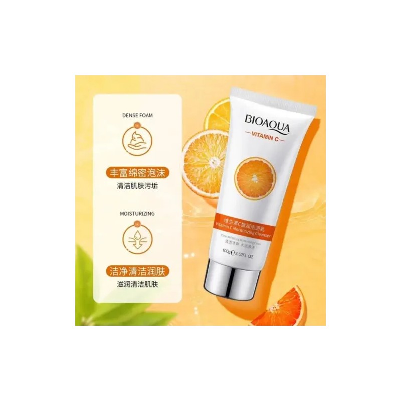 Limpiador Facial Bioaqua Vitamina C Aclara Unifica Manchas