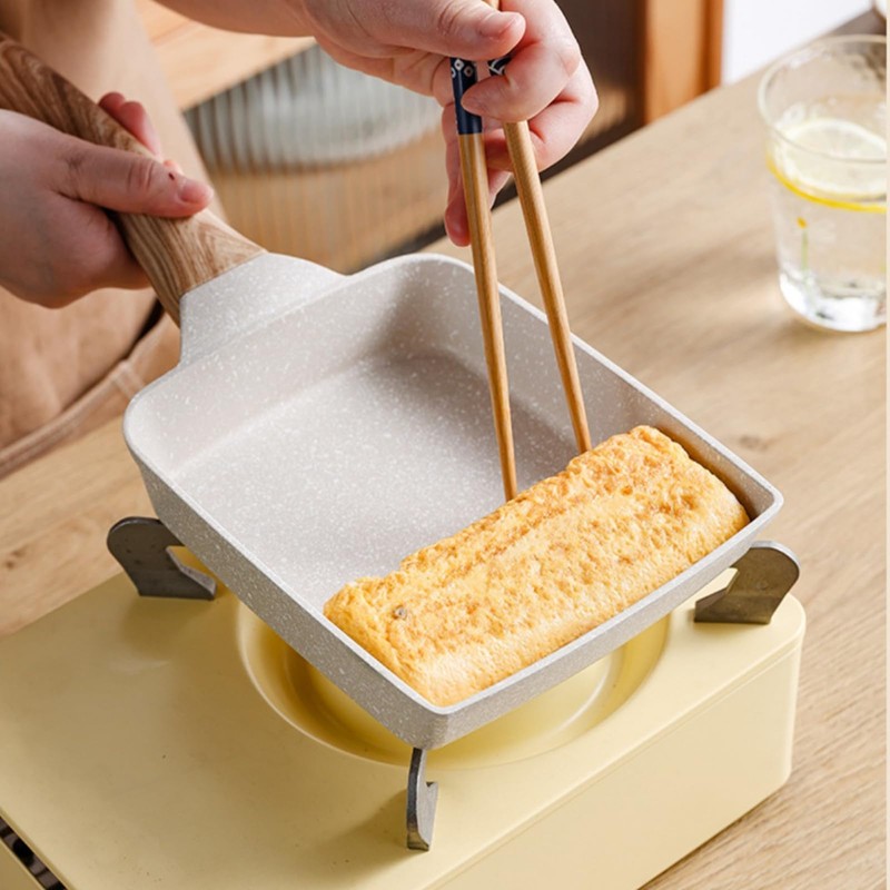 Tamagoyaki Pan Nonstick, Oven Safe Japanese Omelette Pan with Detachable