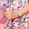 WATCH Tikkers Rose Gold Girls Designer Style White Strap