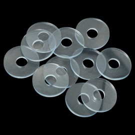 FMHXG 50PCS PVC Spacer Anti Slip Transparent Soft Gasket 20x6.5x2mm Insulation Washer Suitable for Glass Shower Door Handles Towel Bars Repairing Door Handle and Door Connections