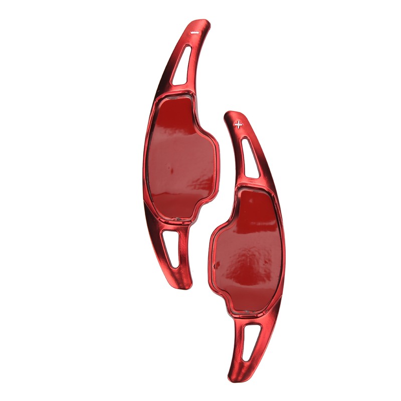 2pcs Steering Wheel Shift Paddle Extension Red ABS Replacement for