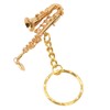 Cute Saxophone Pendant Keychain Portable Funny Brass Miniature Saxophone Musical