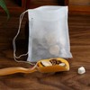 200 Pcs Disposable Tea Filter Bags, 6.94x9.05cm Drawstring Seal Filter