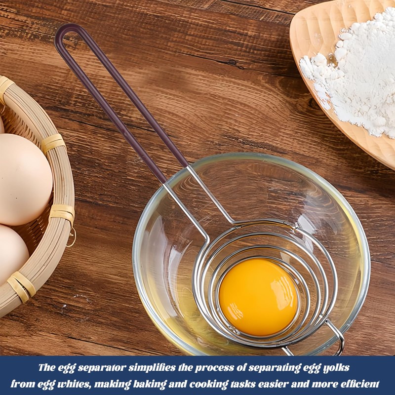 1Pcs Egg Separator Tool, 304 Stainless Steel Egg Separator Egg