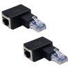 Duttek - Adaptador Ethernet de 90 grados, en ángulo recto,