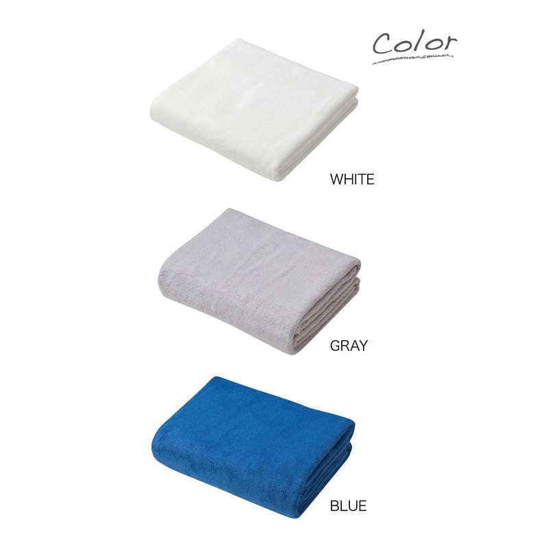 CBJAPAN Carari Plus Face Towel, 3.3x Water Absorbency Microfiber, Blue,