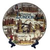 10cm Historical London Collage Plates with Gold Rims
