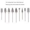 9pcs Pedicure Cone Barrel Ball Drill Bits for Cracked Skin