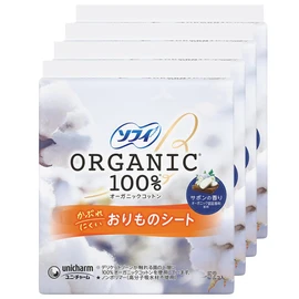 Sofy Sofy 【Bulk Purchase】 Organic Cotton Panties Liner with Savory Scent, 14 cm, 208 Count (52 Count x 4) (Panty Liner with Organic Cotton)