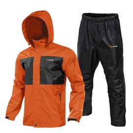 Rodeel Waterproof Fishing Rain Suit for Men (Rain gear Jacket & Trouser Suit)
