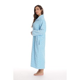 Just Love Plush Zipper Lounger Robe 6793-BLU-2X