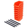 Tactix 320604 Plastic Tray Bin Set, Black/Orange