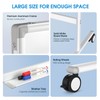 MaxGear Premium Large Rolling Whiteboard on Wheels, 48" x 32"