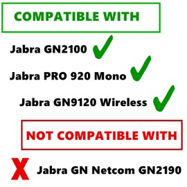 Ear Pads Cups Cushions Replacement Compatible with Jabra PRO 920 Mono GN2100 GN9120 Wireless Headset Earpads Foam Pillow