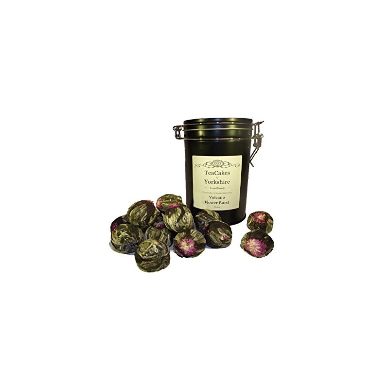 Green Flowering Artisan Tea Volcano Flower Burst 15 Tea Balls