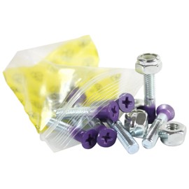 Dimebag Hardware Skateboard Mounting Nuts and Bolts 1" Phillips - Skateboard Truck Hardware - Lots of Colors (Purple)