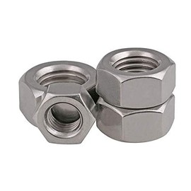 4Pcs Silver M10 x 1.25 mm Pitch Stainless Steel Left Hand Thread Hex Nut Metric Thread Handle Nuts Fasteners, Hex Nuts