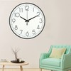 AUNMAS 8 Inch Modern Round Wall Clock, Non-Ticking Decorative Wall