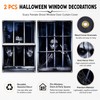 2Pcs Halloween Ghost Window Curtain Cover, Scary Halloween Decorations