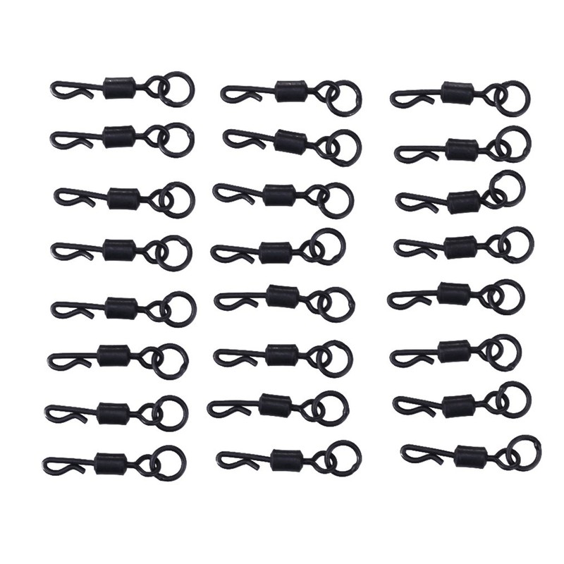 NEWSHOT 20 x 8# Q-Shaped Swivel for Carp Fishing Tackle