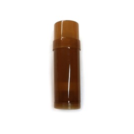 (5) Empty Clear Plastic Deodorant Containers (Brown) - 2.2 Oz Cylinders