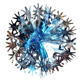 Weiße und silberfarbene Folien-Weihnachtsdekoration, klassische hängende festliche Ziehharmonika-Girlanden und 3D-ausklappbare Schneeflockenstern, Kugel, Glocke (Kugel)