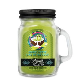 Beamer Beamer Candle Co. - Skinny Dippin Lime in The Coco Candle C Zesty Lime & Creamy Coconut Scent - Odor Eliminating - High Fragrance - Small 4oz Mason Jar - 22 Hour Burn Time