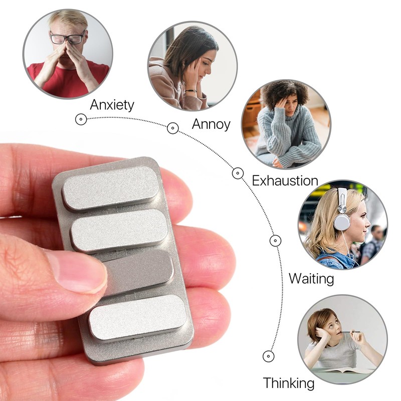 wowled Metal Haptic Fidget Slider ADHD Clicker Adult Fidget Toys