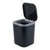 Yuright 2L Mini Desktop Trash Bin with Push-button Lid, Black