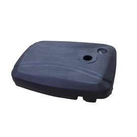 LOKATSE HOME Heavy-Duty Patio Offset Umbrella Base, Outdoor Plastic Water Filled Weighted Stand with Wheels Holder, Black