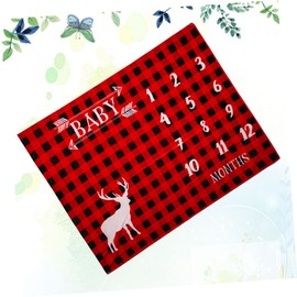 Kisangel Deer Print Baby Milestone Blanket Baby Blankets for Photography Newborn Toddler Sleep Daily Use Soft Washable