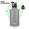 Konokyo Insulated Water Bottle with Straw,87 oz 3 Lids Water