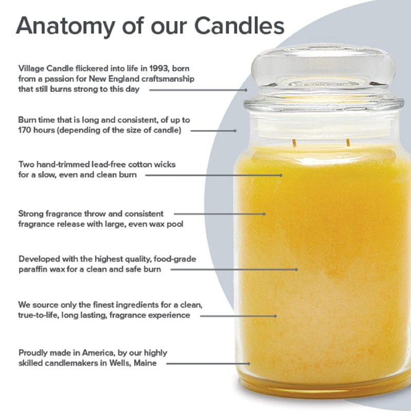 Village Candle Maple Butter Large Glass Apothecary Jar Scented Candle,