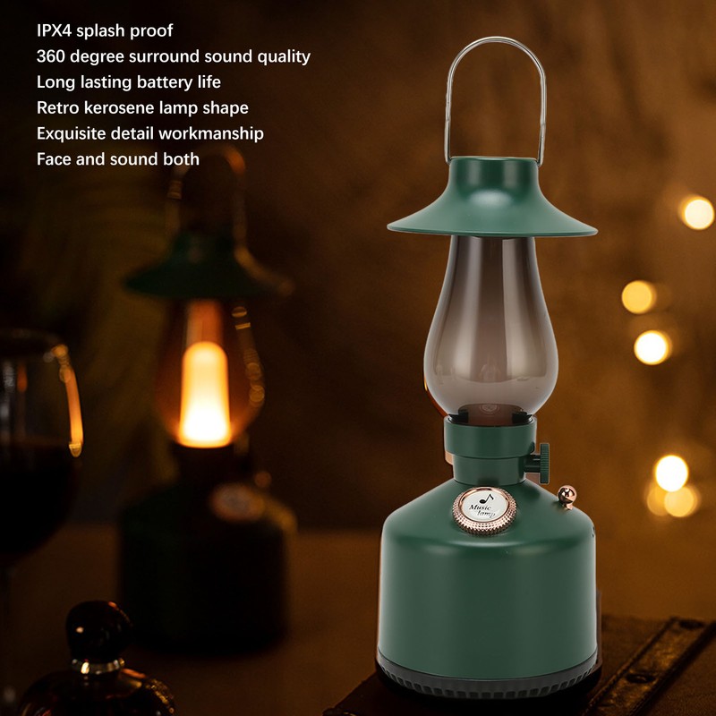 Bluetooth Speaker Lamp Retro Dimmable Candlelight Ambient Lighting Effect Bedside