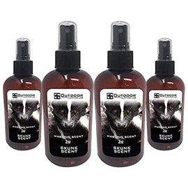 Outdoor Hunting Lab Skunk Scent Spray 2 oz - Skunk Urine Cover Spray and Extra Strong Prank Smell (4 Bottles)