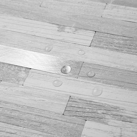 DICOFUN 10-Sheet Peel and Stick Backsplash Tile, White Birch PVC Mixed Metal Stick on Backsplash Tiles for Kitchen, 9.4 sq.ft