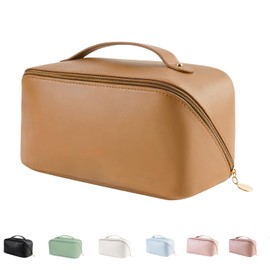 Cosmetic Bag, Large Capacity PU Waterproof Storage Makeup Bag, Multifunctional Portable Wash Pouch for Women Travel Storage Bag Skin Care Cosmetics Toiletries